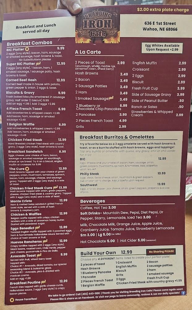 Branding Iron Cafe Menu image 3